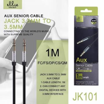 Ellietech JK101 Câble Audio Jack 3.5mm à 3.5mm 1M Noir